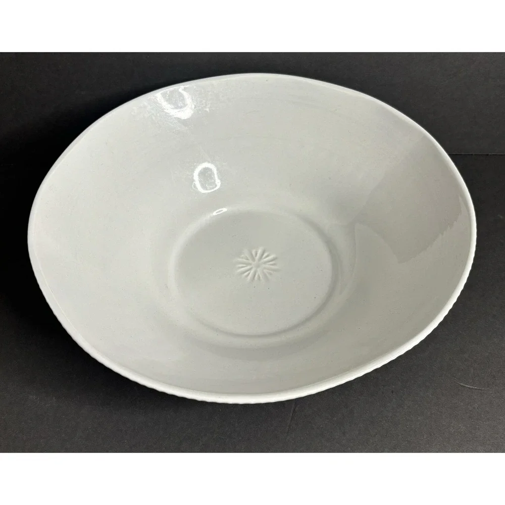 IKEA Sommar Serving Bowl 2017 Embossed Pattern Light Gray 11